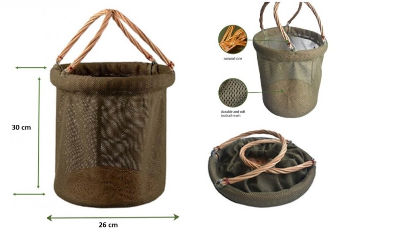 RA SPORT Borsa cesto in rete porta funghi VG-2