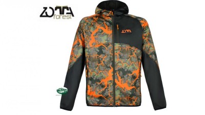 ZOTTA Jacket Soft Shell Dark hoody colore verde orange bambino