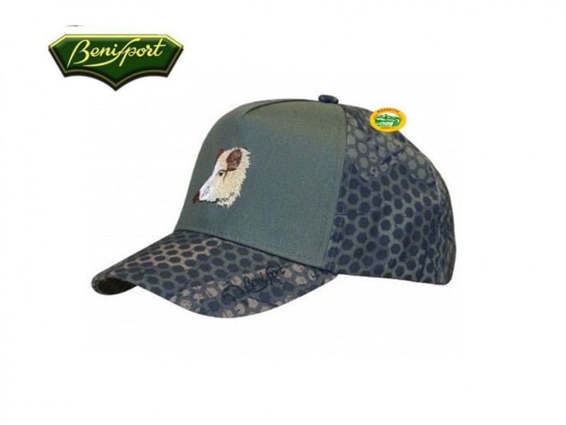 BENISPORT berretto cotone ricamo Cinghiale