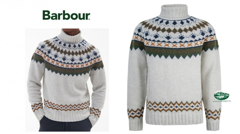 BARBOUR Maglia Roose dolcevita beige