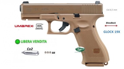 UMAREX GLOCK 19X CO2 cal.4,5 BB BlowBack