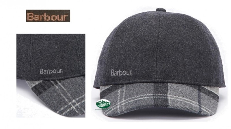 BARBOUR Cappello Roker con tesa grigio