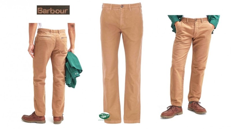 BARBOUR Pantaloni fustagno Moleskin Kaki