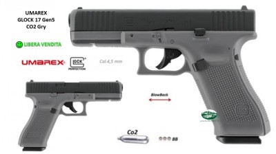 UMAREX GLOCK 17 gen 5 Grey CO2 cal.4,5