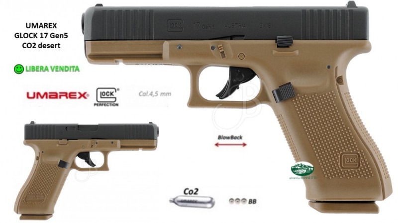 UMAREX GLOCK 17 gen 5 desert CO2 cal.4,5