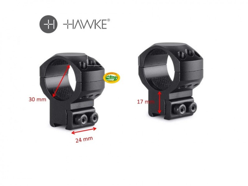 HAWKE anelli Tactical scina 11 - alti 30 mm - 24107