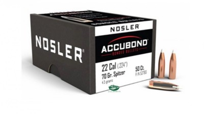 NOSLER palle ACCUBOND cal.22 (.224 ) 70gr. 50pz. 53780