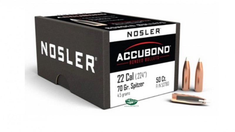 NOSLER palle ACCUBOND cal.22 (.224 ) 70gr. 50pz. 53780