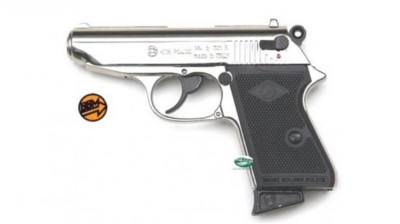 BRUNI Pistola a salve NEW POLICE NICKEL 9 mm