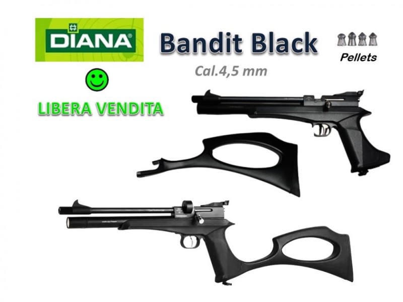DIANA BANDIT BLACK PCP cal.4,5 mm - < 7,5 joule