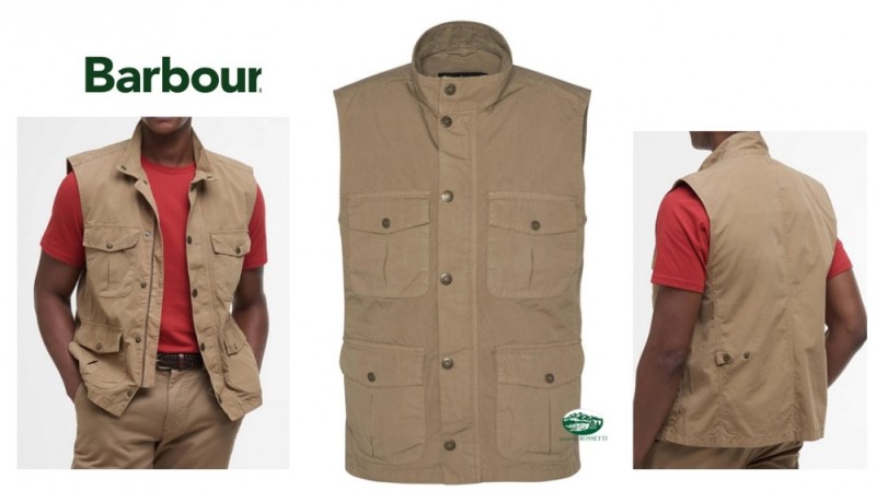 BARBOUR Gilet Corbridge cotone colore Tan