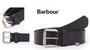 BARBOUR Cintura pelle opaca black