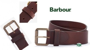 BARBOUR Cintura pelle opaca marrone
