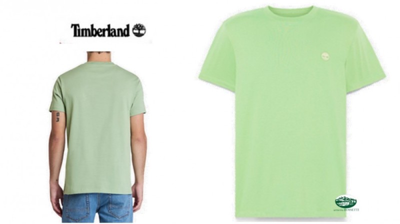 TIMBERLAND T-shirt Girocollo River colore verde commeo
