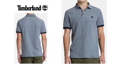 TIMBERLAND Polo Oxford blu melangiato 