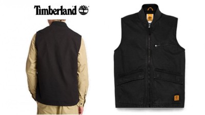 TIMBERLAND Gilet in canvas black