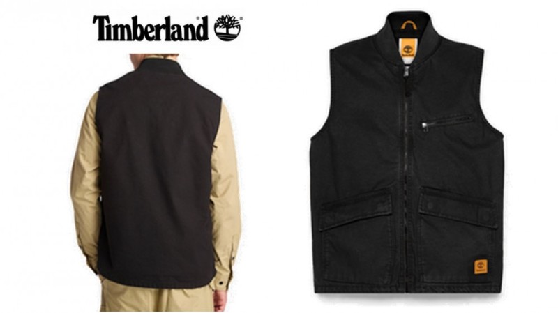 TIMBERLAND Gilet in canvas black