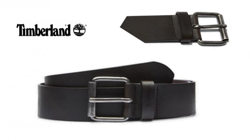 TIMBERLAND Cintura in pelle marrone scuro