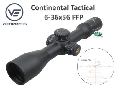 VECTOR OPTICS Continental Tactical FFP 6-36x56  - ret. MBR2 Mrad
