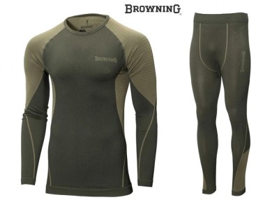 BROWNING set maglia + pantalone termico tg. L-XL