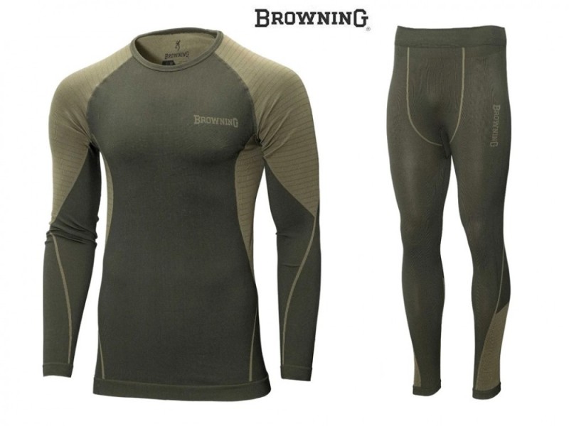 BROWNING set maglia + pantalone termico tg. S-M