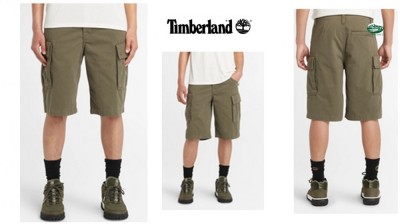 TIMBERLAND Short brookline Poplin Cargo da Uomo verde