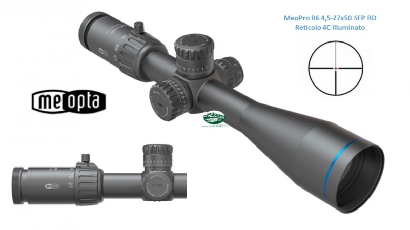 MEOPTA MeoPro R6 4,5-27x50 SFP RD Reticolo 4C illuminato