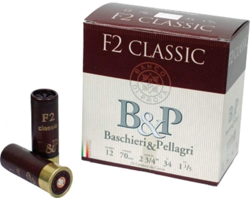 BASCHIERI & P. cartucce F2 Classic cal.12 gr.34 pb.7 speciale colombaccio