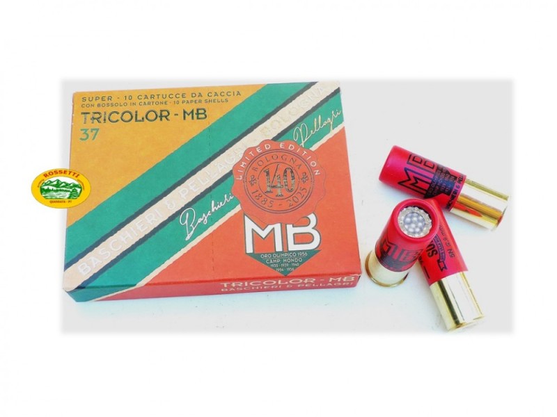 BASCHIERI & P. cartucce Tricolor Vintage Rossa cal.12 gr.37 pb.5