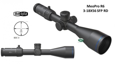 MEOPTA MeoPro R6 3-18x56 SFP RD Reticolo BDC3