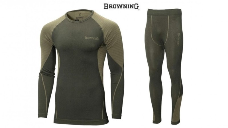 BROWNING set maglia + pantalone termico tg.2XL/3XL