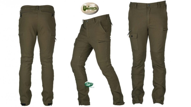 UNIVERS Pantaloni Legend in canvas verde 92724