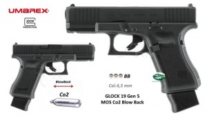 UMAREX GLOCK 19 G5 MOS Co2 Blow Back cal.4,5 mm