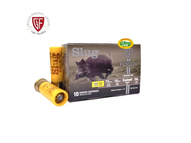 FIOCCHI cartucce a palla Gualandi cal.20 gr.26