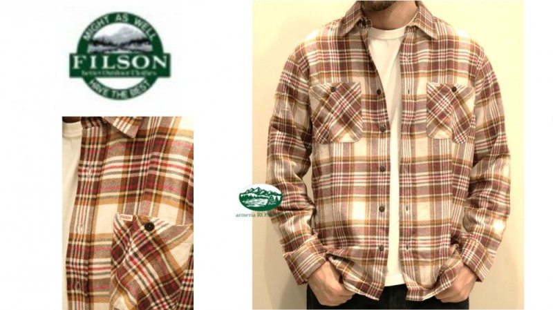 FILSON Camicia The Rangeland flanella red/brown plaid