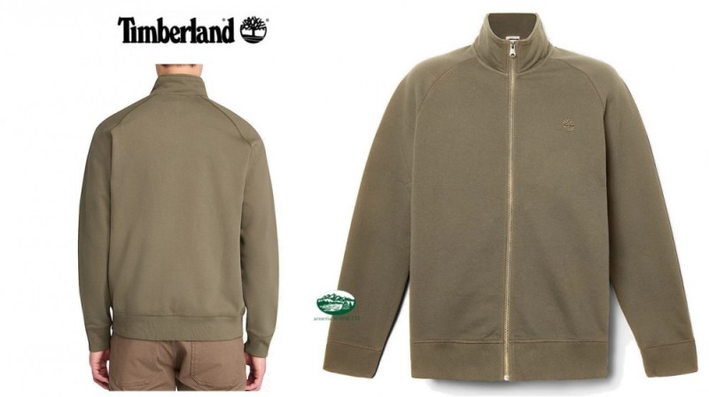 TIMBERLAND Felpa Exet Brushed full zip verde