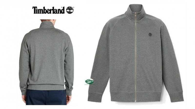 TIMBERLAND Felpa Exet Brushed full zip colore grigio