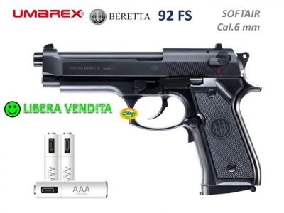 UMAREX pistola elettrica Softair BERETTA 92fs cal.6 mm