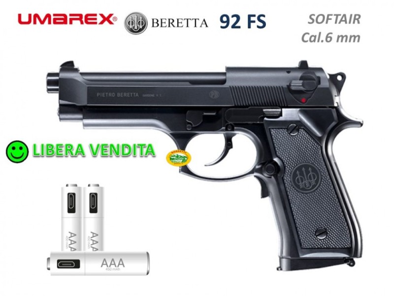 UMAREX pistola elettrica Softair BERETTA 92fs cal.6 mm