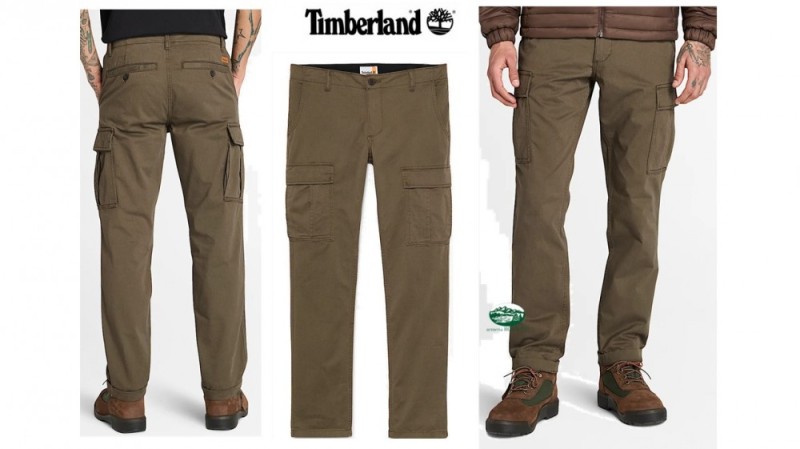TIMBERLAND Pantaloni DKGRN cargo colore verde