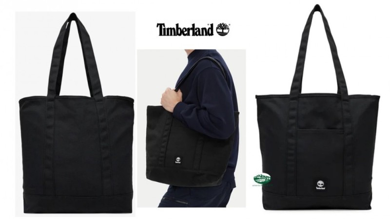 TIMBERLAND Borsa nera in canvas