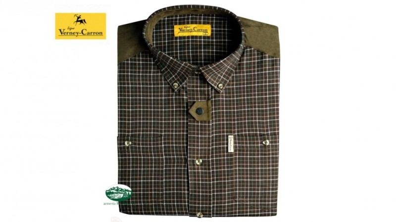 VERNEY CARRON Camicia quadri Vitry marrone 