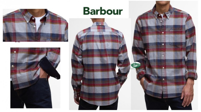 BARBOUR Camicia Portdown taglio sartoriale