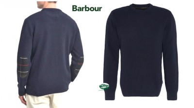 BARBOUR Maglia girocollo Holden colore blu