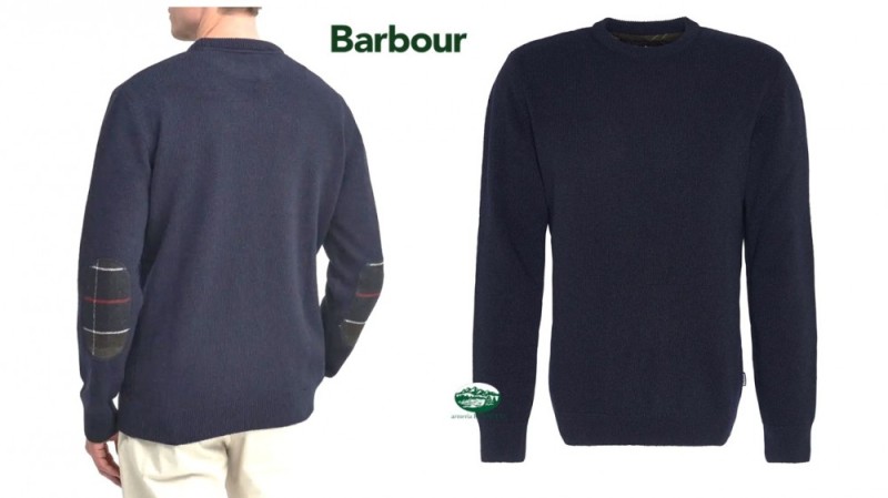 BARBOUR Maglia girocollo Holden colore blu
