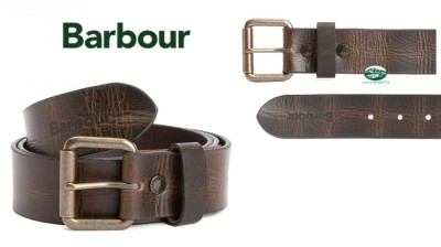 BARBOUR Cintura in pelle Deveron marrone