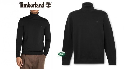 TIMBERLAND Maglia Williams River dolcevita in cotone black