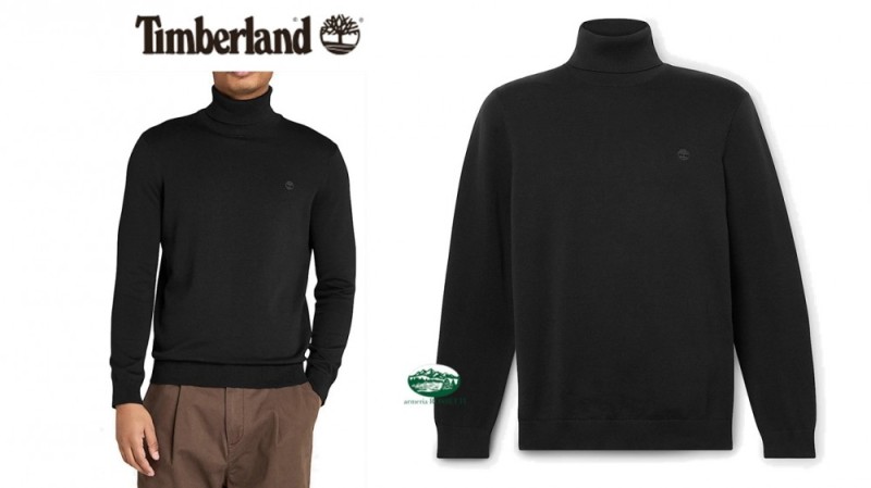TIMBERLAND Maglia Williams River dolcevita in cotone black