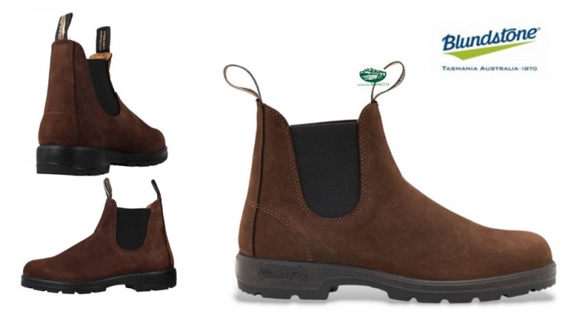 BLUNDSTONE Boot Chelsea Nabuck marrone 1606