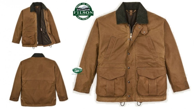 FILSON Giacca Tin Cloth Field dark/tan foderata 